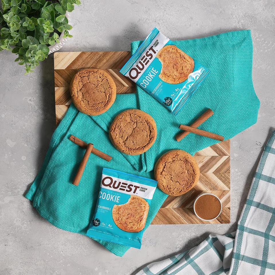 Quest Nutrition Snickerdoodle Protein Cookie, High Protein, Low Carb, Gluten Free, 12Count