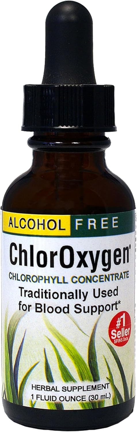 Herbs Etc. Chloroxygen Chlorophyll Concentrate - Highly-Concentrated Energy Support - Aids Healthy Blood Circulation - Natural Vitality Support - Alcohol-Free - 1 Fl Oz (About 66 Servings)