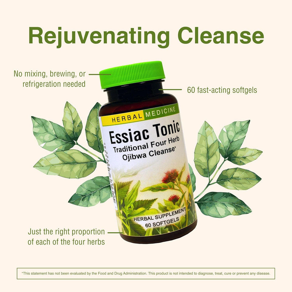 Herbs Etc. Essiac Tonic - 60 Softgels