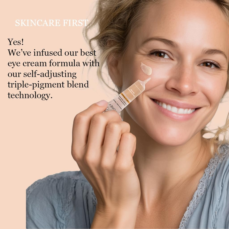 Hey Honey Skincare Trick & Treat Active Honey & Propolis Full-Coverage Concealer | For Rosacea, Acne & Blemishes, Dark Spots, Eye Dark Circles & Discoloration | Light To Medium Tone | 0.5 Oz