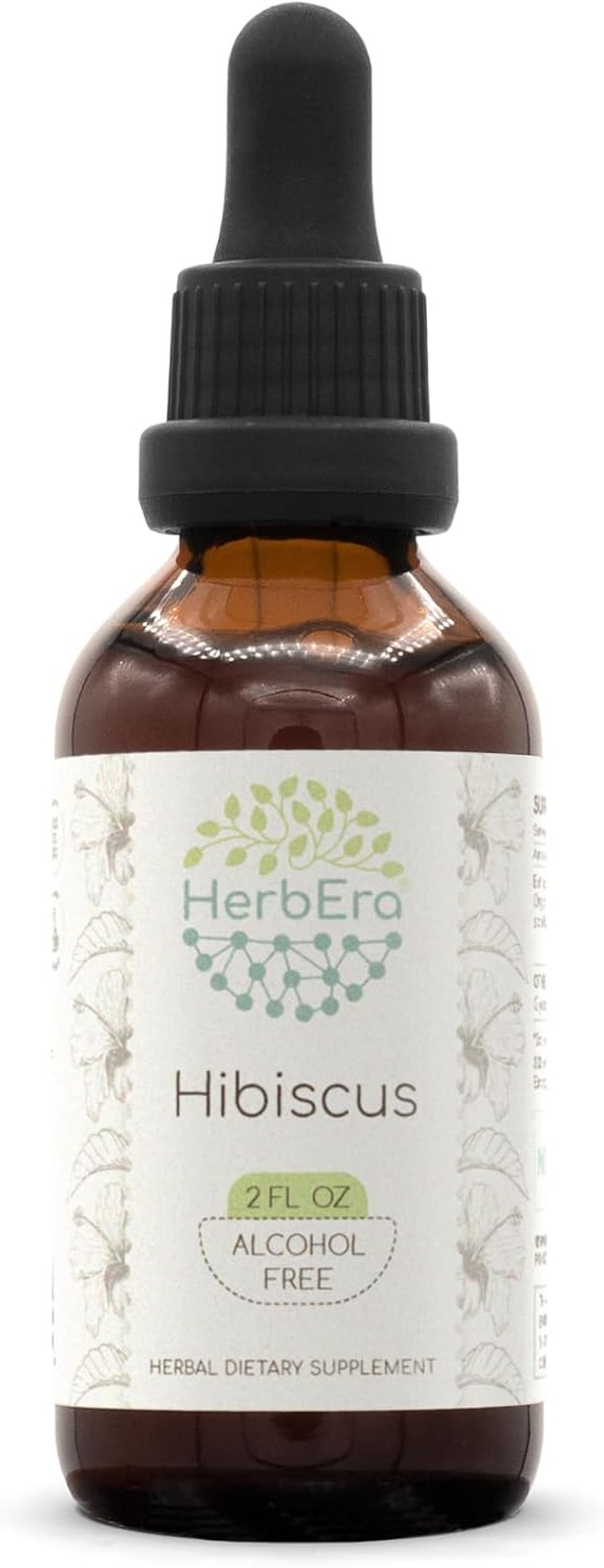Hibiscus B120 Alcohol-Free Herbal Extract Tincture, Concentrated Liquid Drops Natural Hibiscus (Hibiscus Sabdariffa) Dried Flower (4 Fl Oz)