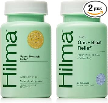Hilma Natural Gas + Bloating Relief And Occasional Heartburn + Indigestion Relief Bundle