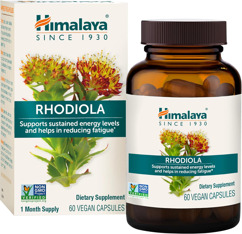 Himalaya Rhodiola Rosea For Energy And Stress And Exercise Endurance, 250 Mg, 60 Vegan Capsules, 1 Month Supply