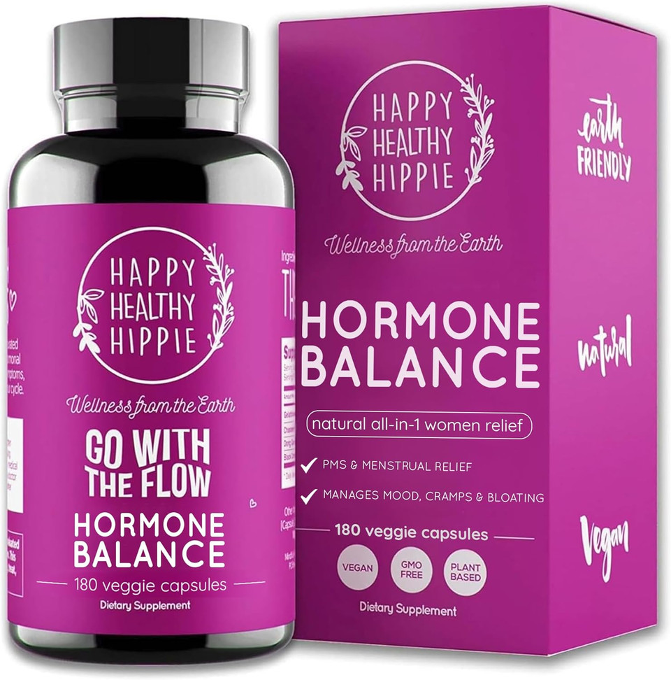 Hormone Balance For Women  Pms Support Supplement, Menopause & Perimenopause | Bloating Relief, Menstrual Cramp, Mood, Pmdd | Chasteberry Supplements, Black Cohosh, Dong Quai | Vegan, Non-Gmo, 60 Ct