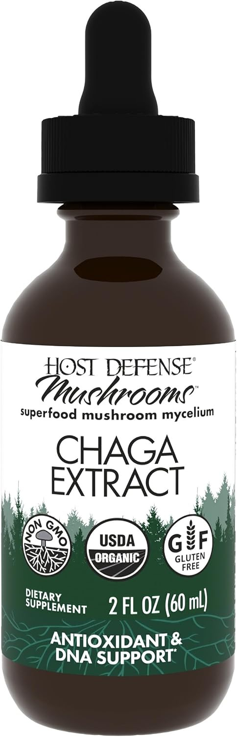 Host Defense Chaga Extract - Immune System Support Supplement - Chaga Mushroom For Antioxidant Activity Support - Liquid Dietary Mushroom Supplement - 2 Fl Oz (60 Servings)