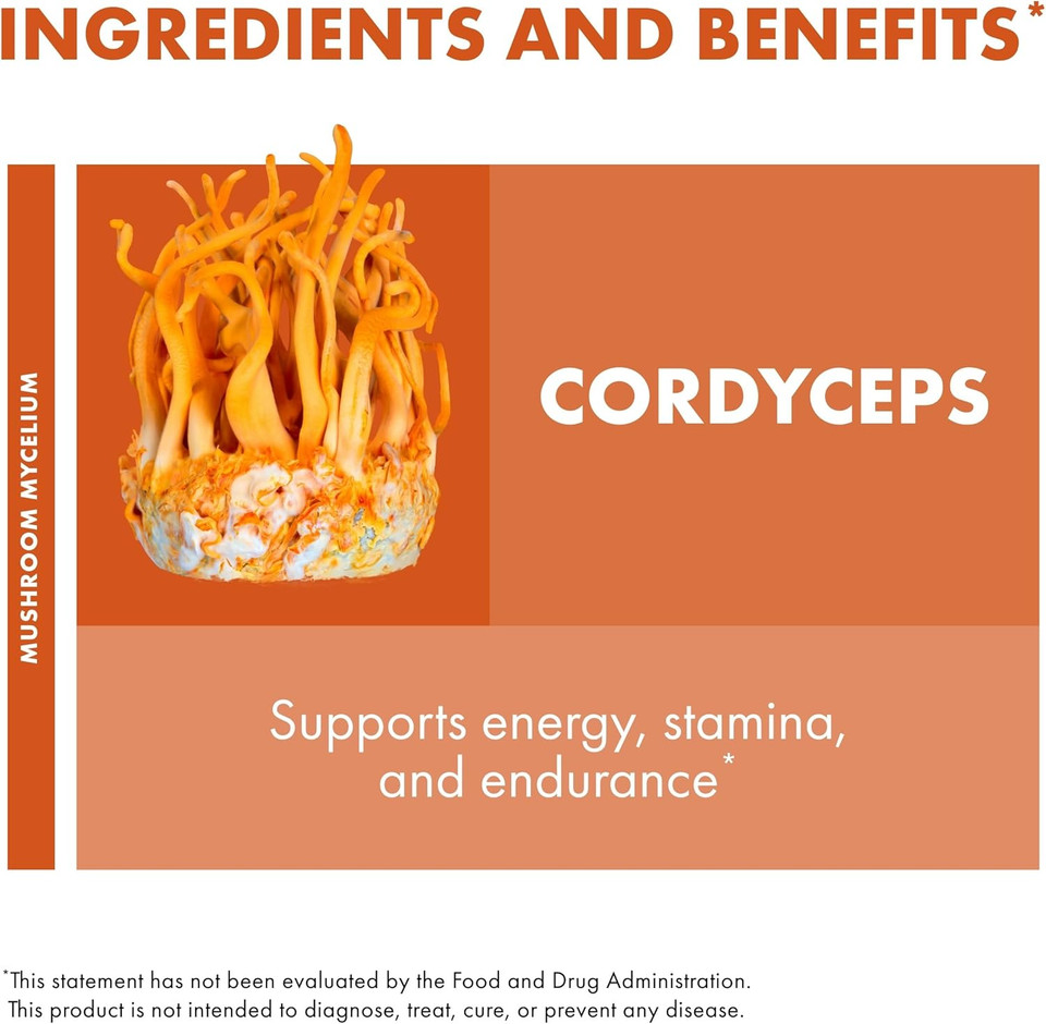 Host Defense Cordyceps Extract - Immune & Energy Support Supplement - Kidney Health Supplement With Cordyceps - Fitness Support To Aid Oxygen Uptake - 1 Fl Oz (30 Servings)