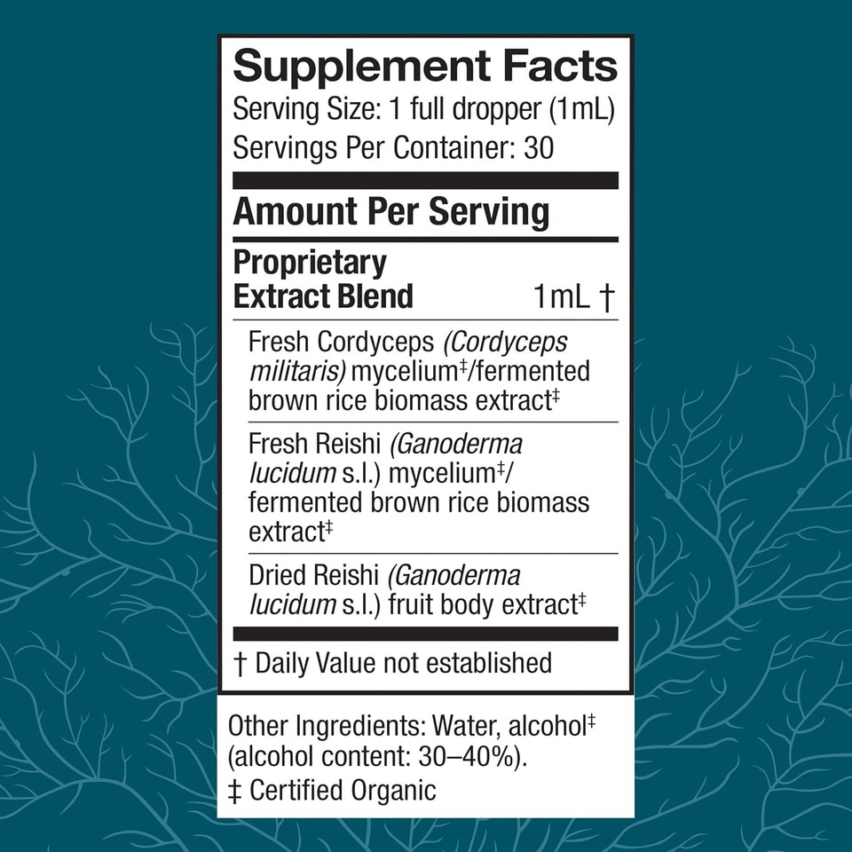 Host Defense Cordychi Extract - Energy & Immune Support Supplement - Cordyceps & Reishi Mushroom Supplement For Relaxation & Respiratory Support - Aids Against Tiredness - 1 Fl Oz (30 Servings)