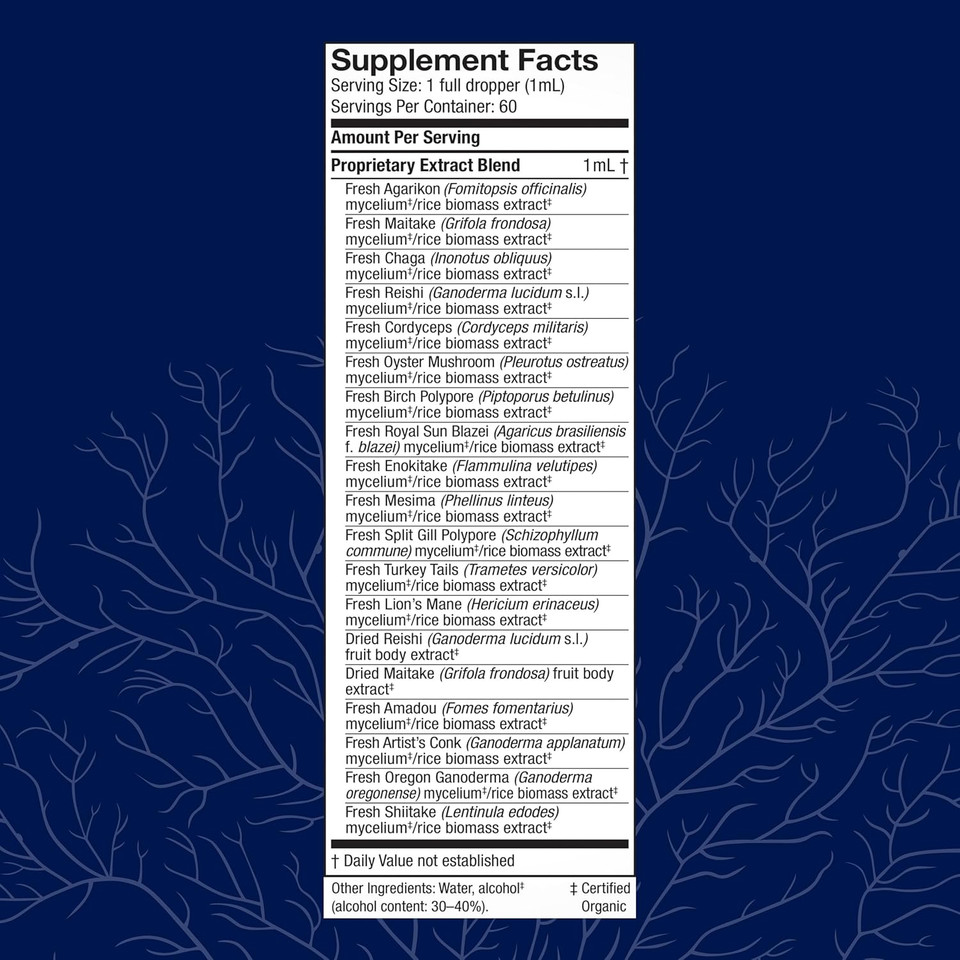 Host Defense Mycommunity Extract - 17 Species Blend Mushroom Supplement For Immune Support - Extract With Lion'S Mane, Reishi. Chaga, Cordyceps, Turkey Tail & More - 4 Fl Oz (120 Servings)