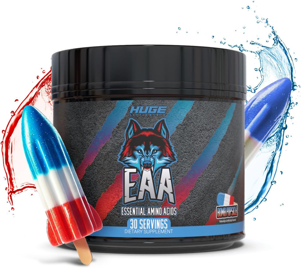 Huge Eaa Supplement, Highest Dosed Essential Amino Acids Powder, 12.85G Eaas & 8G Bcaas Per Serving, Maximize Muscle Growth, Recovery & Performance (Watermelon Lemonade, 17.73 Oz.)