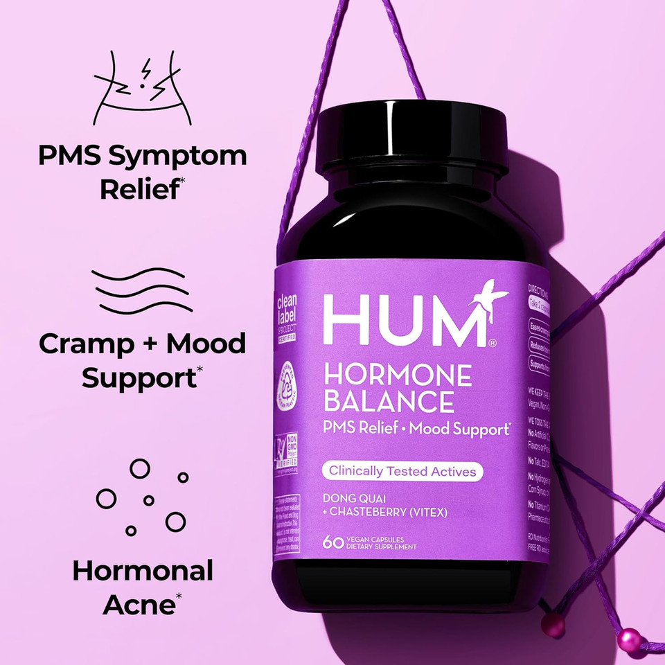 Hum Hormone Balance - Supplement For Women'S Health - Support For Cramps, Cravings, Irritability & Hormonal Balance - Chasteberry & Dong Quai Women'S Monthly Support (60-Count)