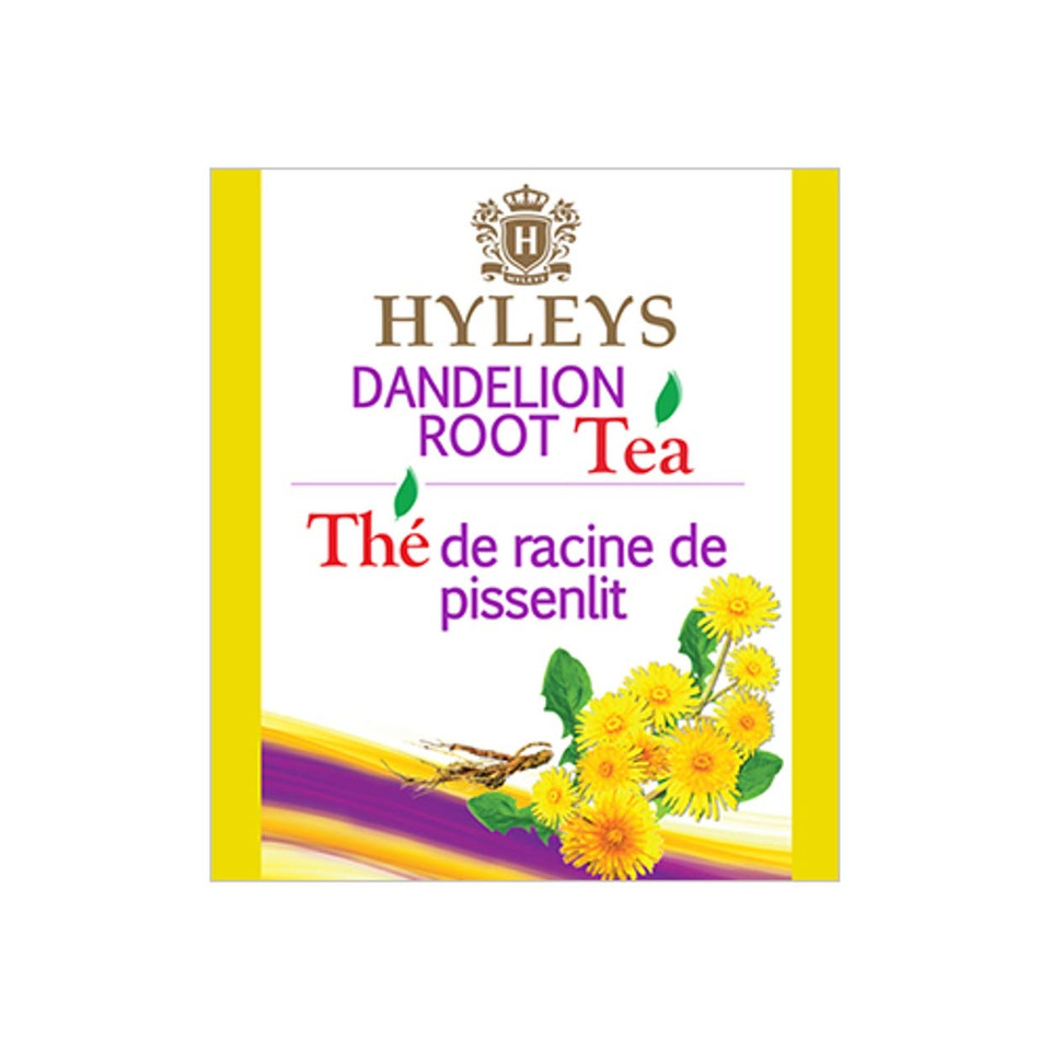 Hyleys Dandelion Root & Green Tea With Milk Thistle And Licorice Root - Herbal Detox Blend - 25 Tea Bags