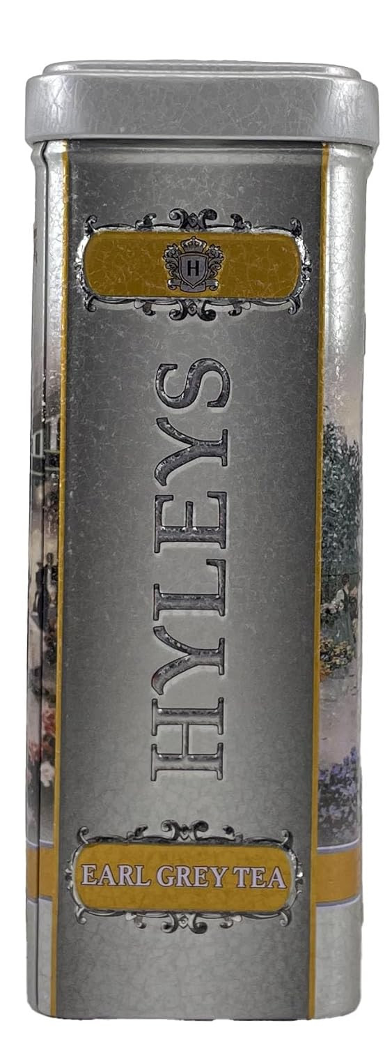 Hyleys English Earl Grey Big Leaf Loose Black Tea In Gift Tin - 3.5 Oz (100G)