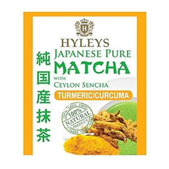 Hyleys Matcha Tea Bags With Lemongrass - 25 Tea Bags (Japanese Pure Matcha Wellness Green Tea)