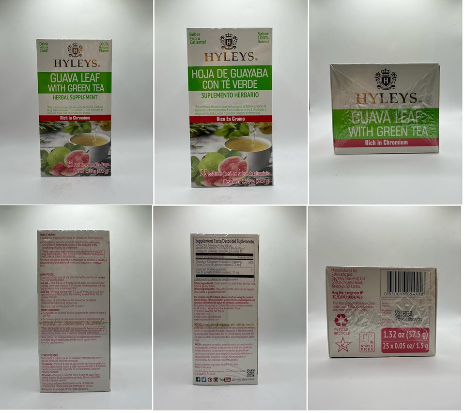 Hyleys Natural Wellness Nettle Leaves With Black Tea - Pure Ceylon Tea Blend - 100% Natural, Sugar-Free, Gluten-Free, Non-Gmo - 25 Tea Bags