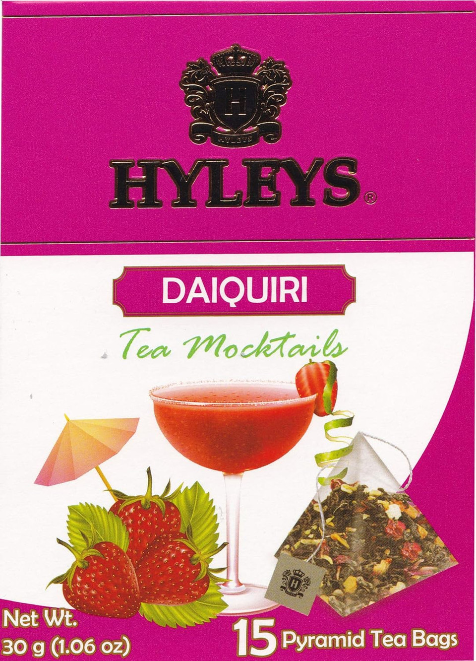 Hyleys Tea Mocktails Black Tea With Daiquiri - 15 Tea Bags (100% Natural, Sugar Free, Gluten Free And Non-Gmo)