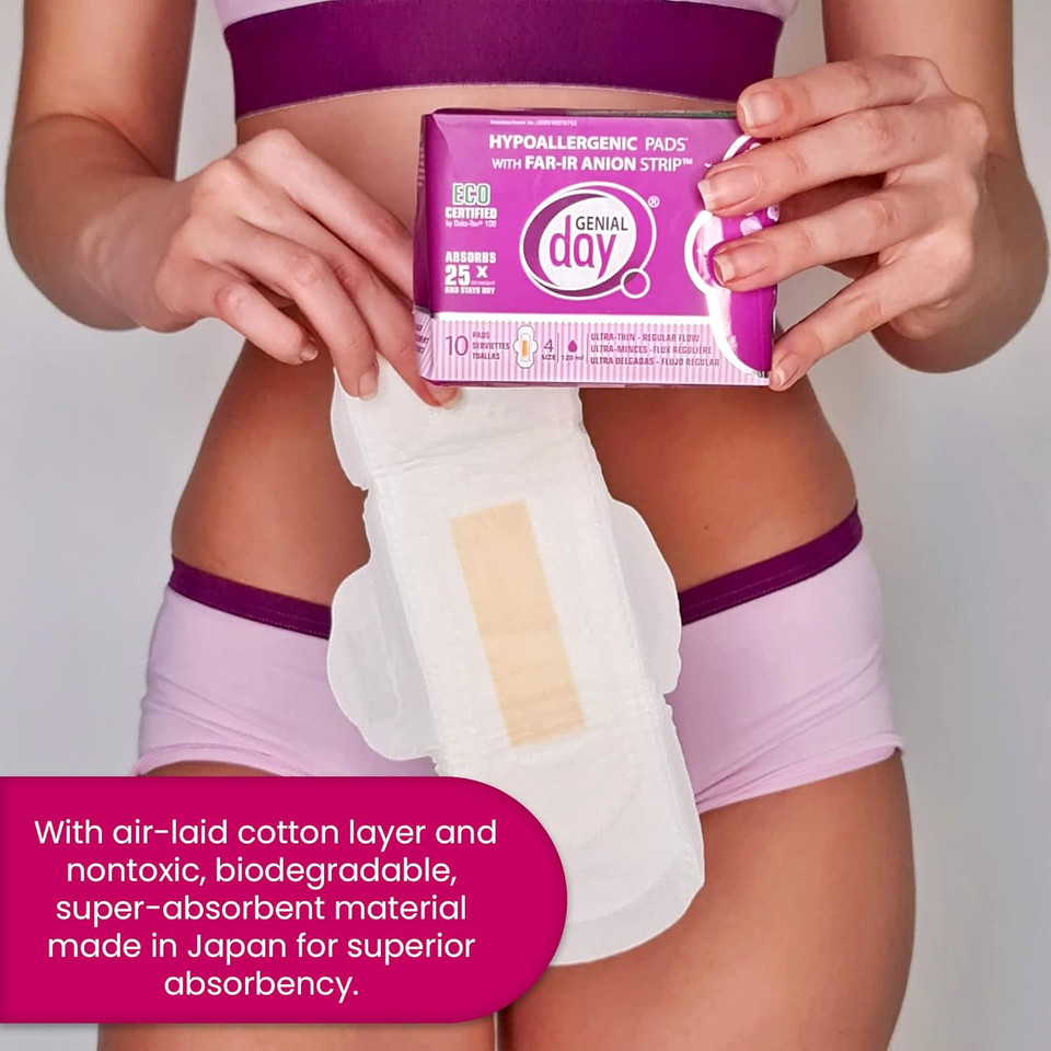 Hypoallergenic Mixed Kit With Far-Ir Anion Strip, Breathable, Vegan And Eco-Certified, Ultra Thin With Wings, Count (30 Regular, 96 Liners, 16 Heavy)