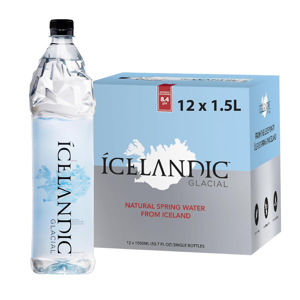 Icelandic Glacial Natural Spring Alkaline Water, 11.16 Fl Oz (30 Count)