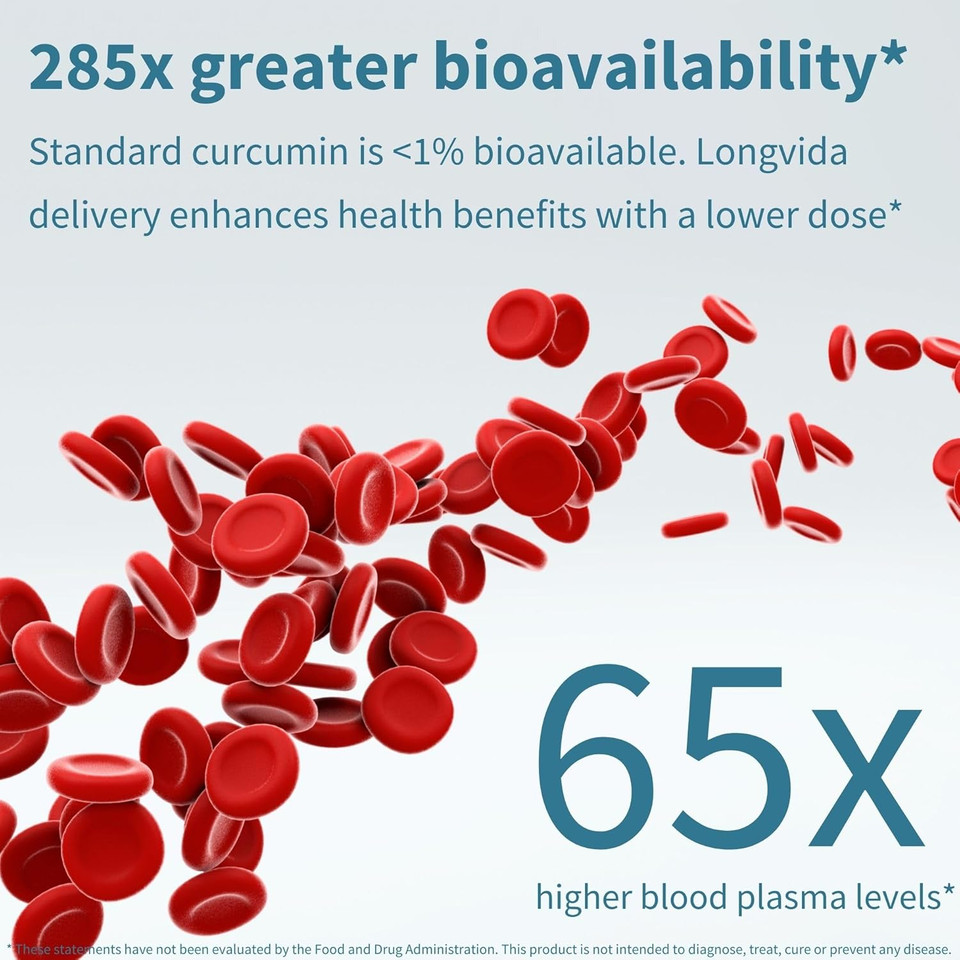 Igennus Longvida Lipidated Curcumin 500Mg, Ultra Bioavailable & Sustained Action, 65X Higher Plasma Levels, Intensive Support, Free-Form Curcumin, Vegan, 30 Capsules