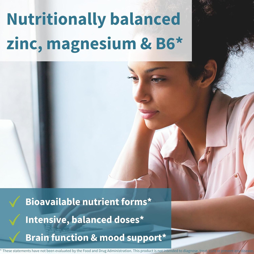 Igennus Neurobalance High Absorption Zinc Magnesium & B6 Complex, Cognitive Support, Focus & Recovery, 24Mg Chelated Zinc Picolinate, Oxide-Free Magnesium, Vegan, Non-Gmo, 240 Tablets