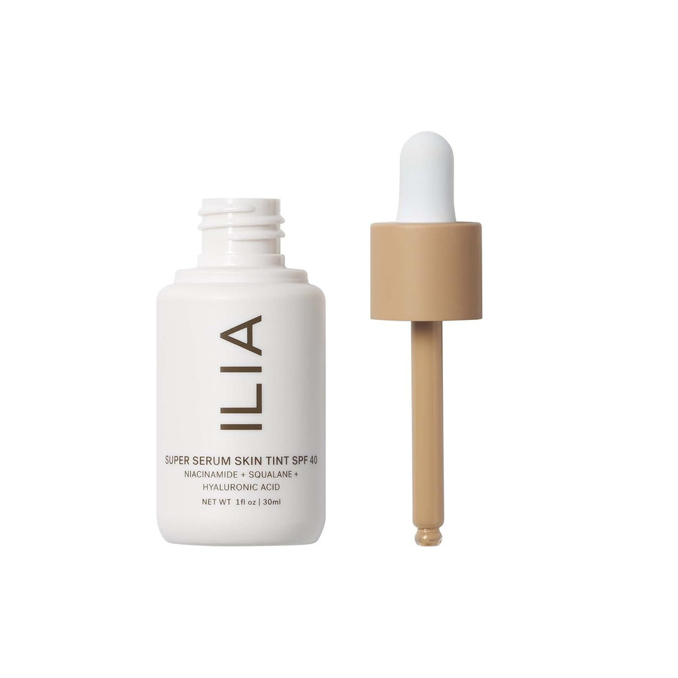 Ilia - Super Serum Skin Tint Spf 40 | Non-Comedogenic, Vegan, Lightweight To Help Against Blue Light, + Pollution While Hydrating, Smoothing, + Refining (Honopu St14.5, 1 Fl Oz | 30 Ml)