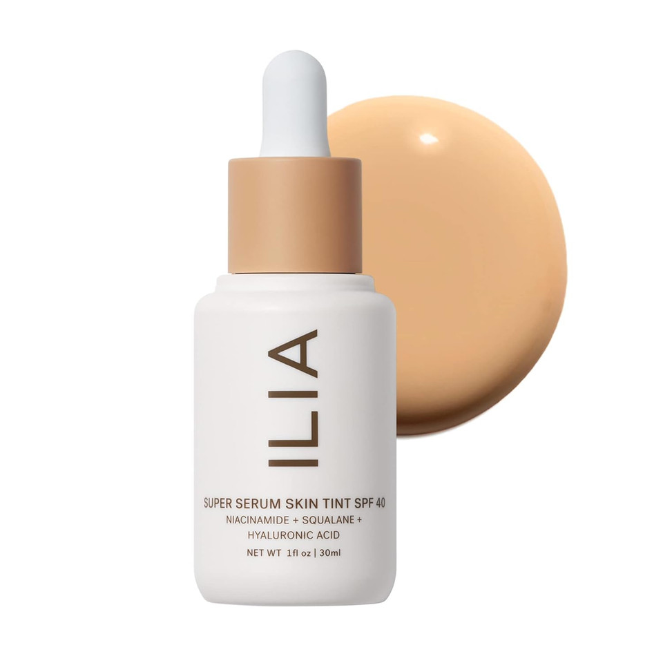 Ilia - Super Serum Skin Tint Spf 40 | Non-Comedogenic, Vegan, Lightweight To Help Against Blue Light, + Pollution While Hydrating, Smoothing, + Refining (Perissa St17.5, 1 Fl Oz | 30 Ml)