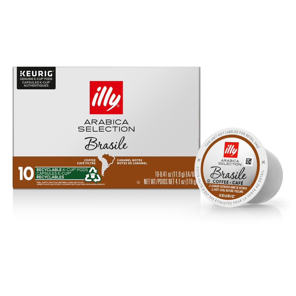 Illy Coffee, Dark Roast, K-Cup For Keurig, 100% Arabica Bean Signature Italian Blend, Premium Gourmet Roast Single Serve Drip Coffee