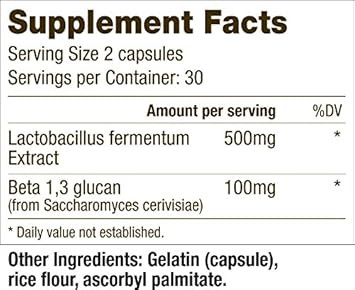 Imm-Kine Advanced Immune Support Supplement, Beta Glucans, Proprietary Immunostimulatory Postbiotic, 60 Capsules