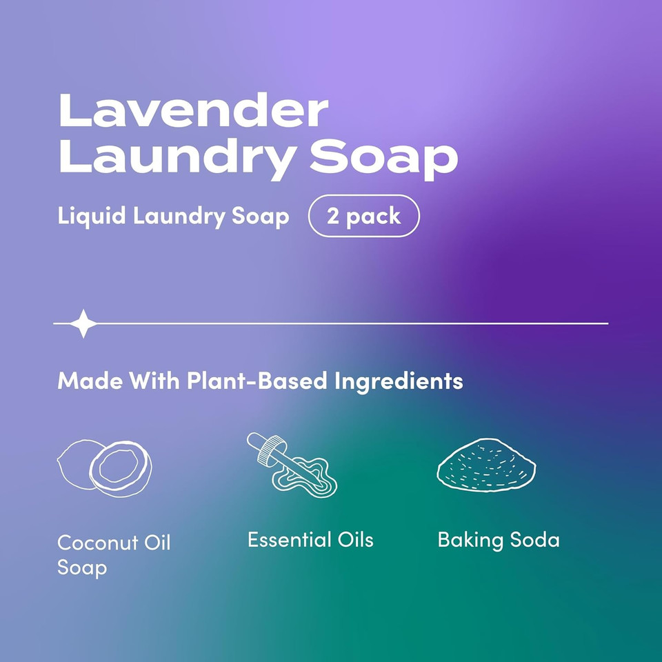 Indigo Wild Zum Clean Laundry Soap - Plant-Based Liquid Laundry Soap - Contains Baking Soda, Essential Oils & Saponified Coconut Oil - Frankincense & Myrrh Scent - 64 Fl Oz