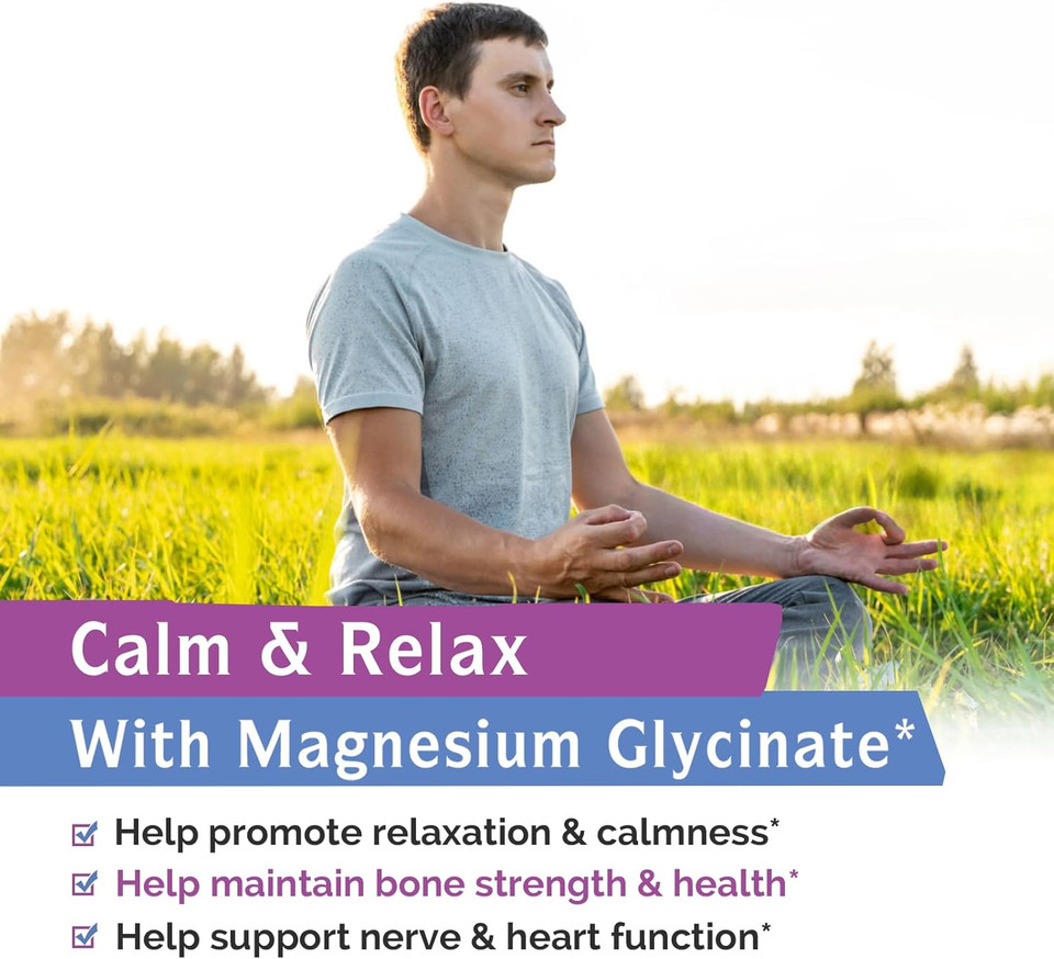 Innate Vitality Magnesium Complex, Magnesium Glycinate Citrate Malate Taurate With Ashwagandha L-Theanine Vitamin D3 & B6, High Absorption, Full Spectrum, Muscles Bones Stress Sleep Support, 90 Caps