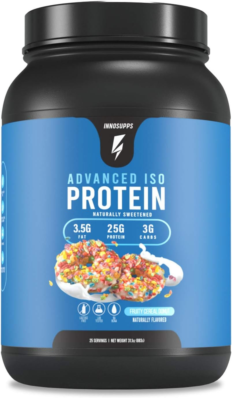 Innosupps Advanced Iso Protein | 100% Whey Isolate Protein Powder | No Artificial Sweeteners| Low Fat, Low Carbs | 25G Of Protein | Hormone Free, Gluten Free, Soy Free | (Hot Cocoa Crunch)