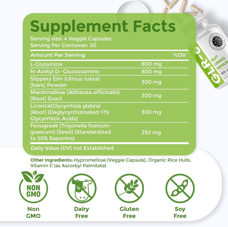 Intestinal Fortitude Ai-5 - Digestive Herbal Capsule Supplement W/Curcuwin, Turmeric, Curcumin, Boswellia Serrata, Ginger Root & Egcg Green Tea For Gut & Digestivehealth Support, Non-Gmo, Dairy Free