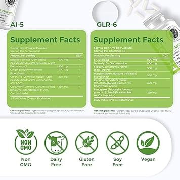 Intestinal Fortitude Ai-5 & Glr-6 Digestive Health Supplement Bundle W/Glutamine, Turmeric, Curcumin For Gut Health Capsule Supplement & Support Digestive Health, Non-Gmo, Dairy Free - 30-Day Supply