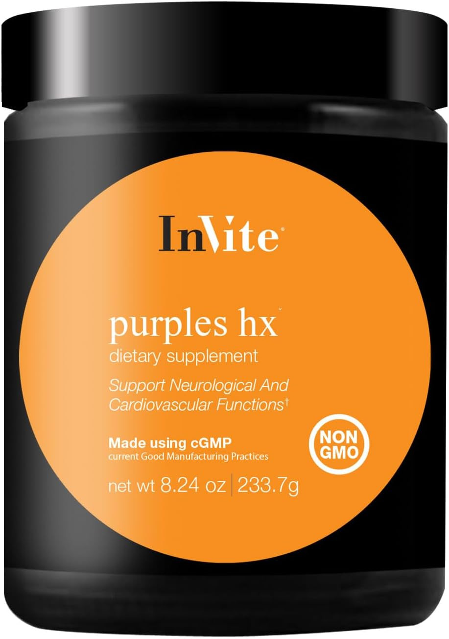 Invite Health Purples Hx® - Fruit And Vegetable Supplement, Superfood Powder - Formulated With Powerful Extracts From A Mix Of Berries, Purple Carrots, And Beet Roots Plus Probiotics - 30
