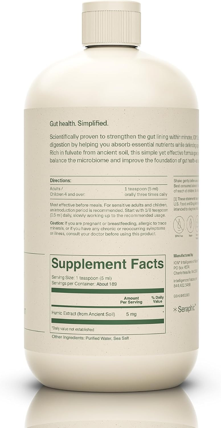 Ion* Intelligence Of Nature Gut Support | Promotes Digestive Wellness, Strengthens Immune Function, Alleviates Gluten Sensitivity, Enhances Mental Clarity (16 Oz.)