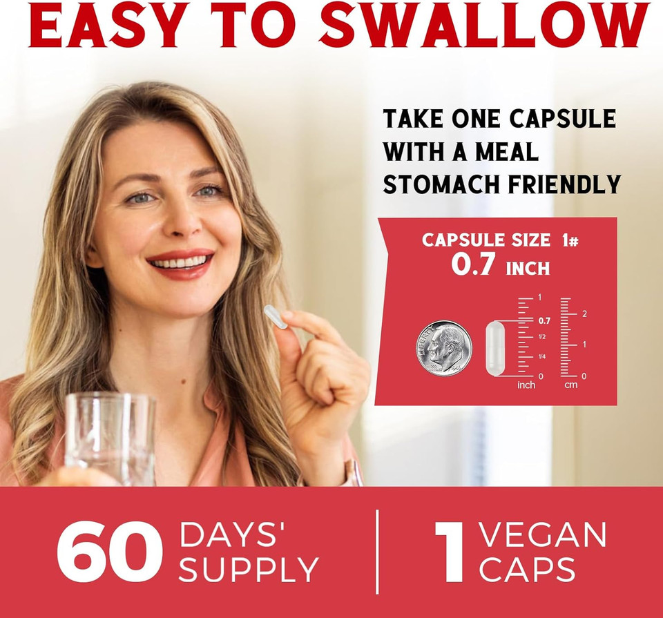 Iron Supplement 65Mg With Vitamin C, Stomach Friendly Carbonyl Iron, High Absorption, Once Daily, Supports Red Blood Cell Production, Gluten Free, Non-Gmo, 90 Tablets