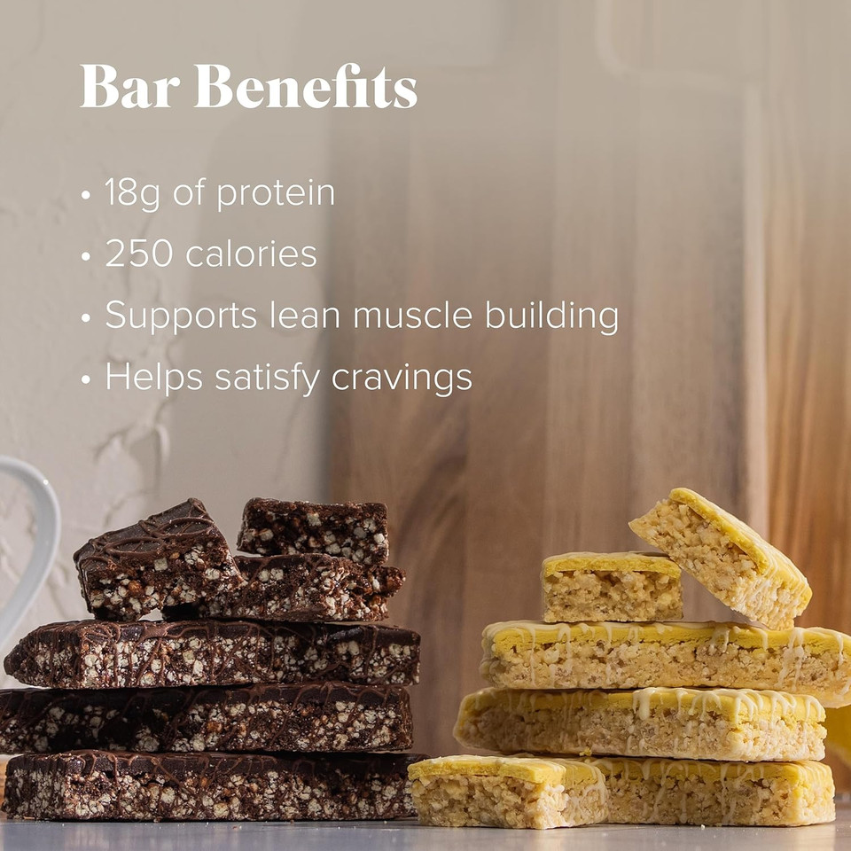 Isagenix Whey-Based Isalean® Protein Bar  For Meal Replacement & Muscle Support  Lemon Passion Crunch (10 Bars)