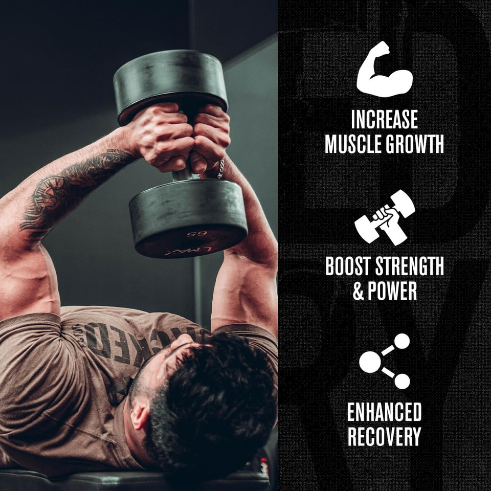 Jacked Factory Flavored Creatine Monohydrate Powder 425G - Creatine Supplement For Muscle Growth, Increased Strength, Enhanced Energy, & Improved Athletic Performance - 85 Servings, Peach Mango