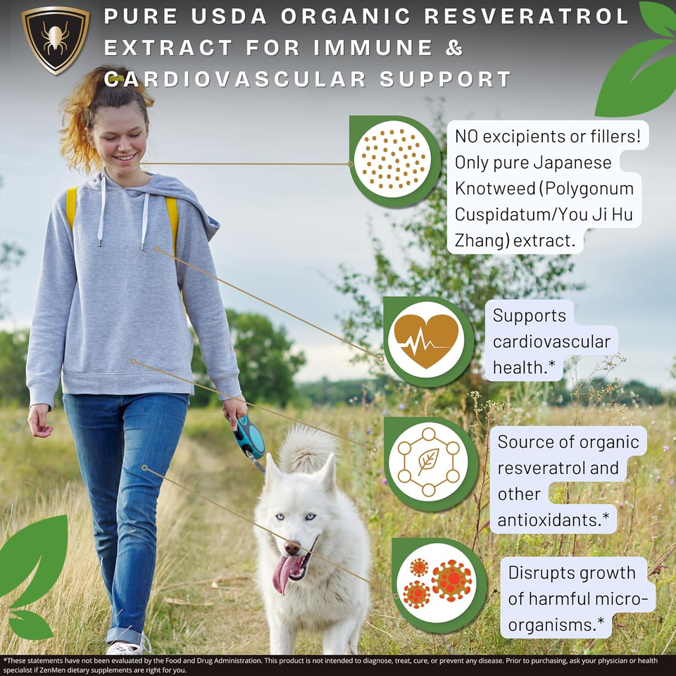 Japanese Knotweed Premium Resveratrol Usda 3Rd Party Tested Tincture 60Ml/2.32 Oz - Tick Wellness Aid And Immune Support Supplement - Made In The Usa