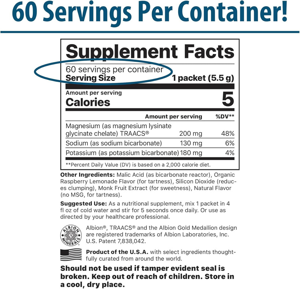 Jigsaw Health Magsoothe | Fast-Acting, Calming Magnesium Glycinate Powder Supplement | Raspberry Lemonade Flavor | 60 Servings (Jar)