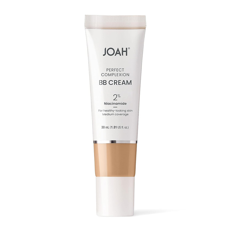 Joah Beauty Perfect Complexion Bb Cream With Hyaluronic Acid And Niaciminade, Korean Makeup With Medium Buildable Coverage, Evens Skin Tone, Lightweight, Semi Matte Finish, Light With Warm Undertones