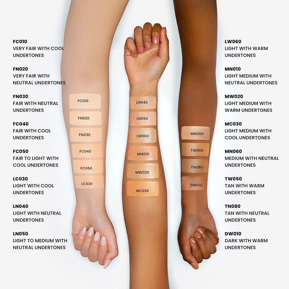 Joah Crystal Glow Peptide-Infused Foundation, 2-In-1 Multitasking Korean Makeup With Blurring Face Primer, Luminizer, Hydration & Skin Defense For A Flawless Finish, 1.01 Oz, Light Beige Neutral