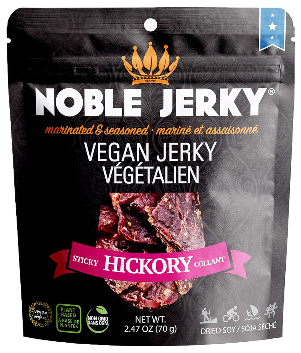 Noble Jerky -Sticky Hickory Vegan Jerky - Non-Gmo - Plant Protein - 2.47 Oz2.47 Ounce (Pack Of 1)