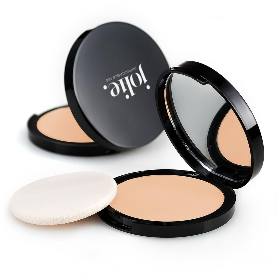 Jolie Dual-Activ Matte Finish Pressed Powder Foundation (Light Beige)