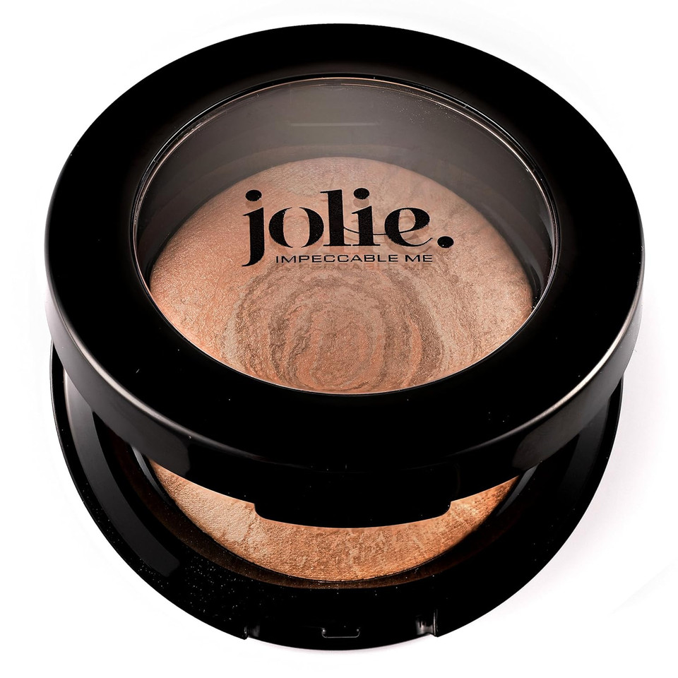 Jolie Marbleized Baked Finishing Powder Bronzer, Highlighter (Matte Bronze)