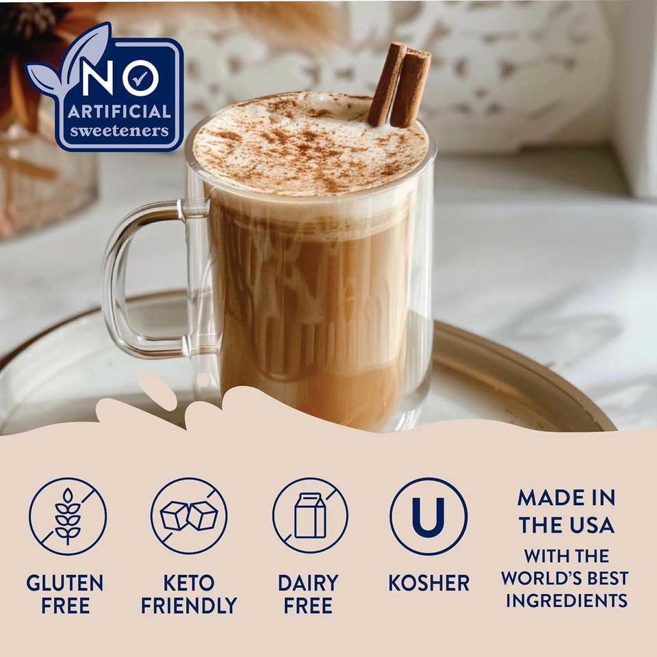 Jordan'S Skinny Syrups Sugar Free Syrup, Cinnamon Dolce Syrup, 12.6 Oz, Zero Sugar And Zero Calorie Flavoring For Coffee, Protein Shake, Cocktail Or Mocktail Drinks And More, Naturally Sweetened Line