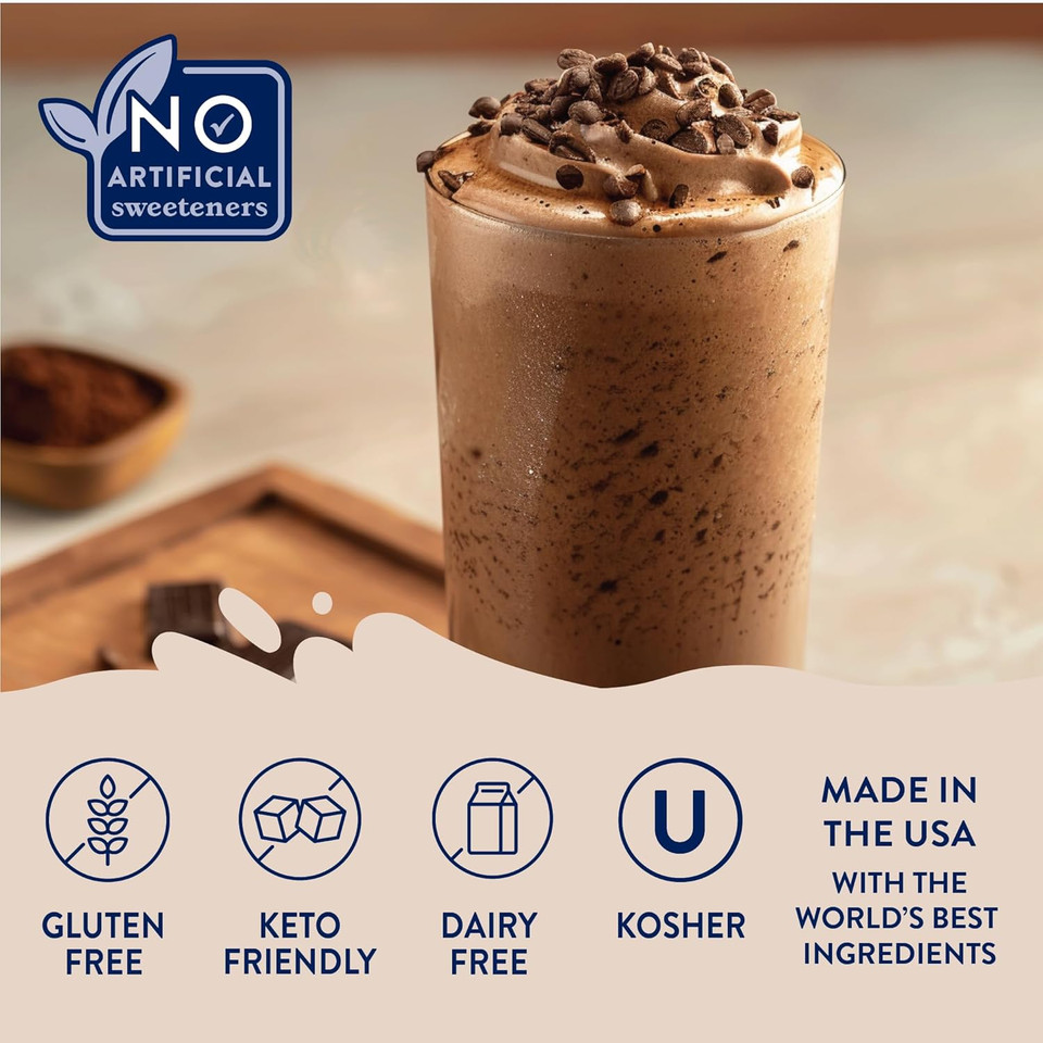 Jordan'S Skinny Syrups Sugar Free Syrup, French Vanilla Syrup, 12.6 Oz, Zero Sugar And Zero Calorie Flavoring For Coffee, Protein Shake, Cocktail Or Mocktail Drinks And More, Naturally Sweetened Line