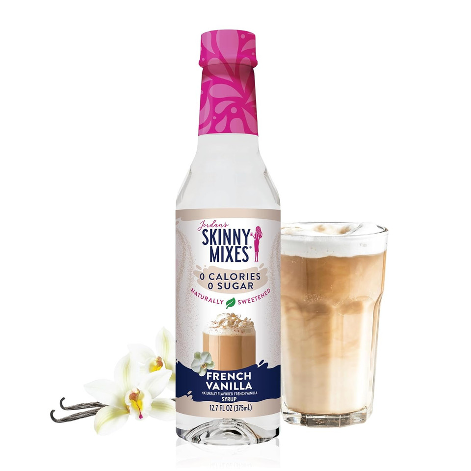 Jordan'S Skinny Syrups Sugar Free Syrup, Peppermint Mocha Syrup, 12.6 Oz, Zero Sugar And Zero Calorie Flavoring For Coffee, Protein Shake, Cocktail Or Mocktail Drinks & More, Naturally Sweetened Line