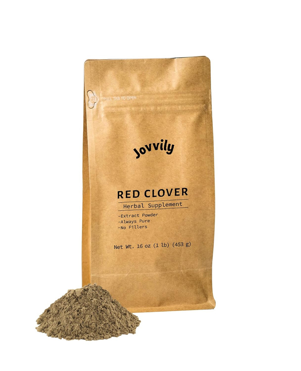Jovvily Red Clover Herb Powder & Dandelion Leaves Bundle- 1Lb - Supplement & Tea - No Additives
