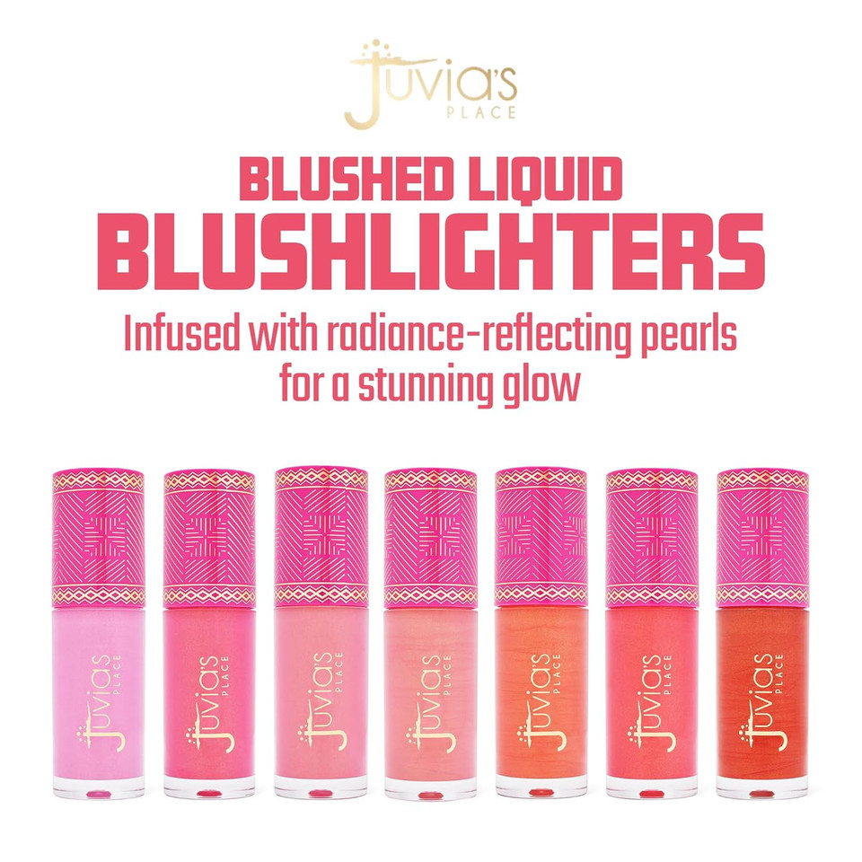 Juvia'S Place Blushed Liquid Blush Lighter Marigold Glow - Liquid Blush For Cheeks With Luminous Glow, Long-Wearing, Buildable & Highly-Pigmented Makeup, Easy To Blend