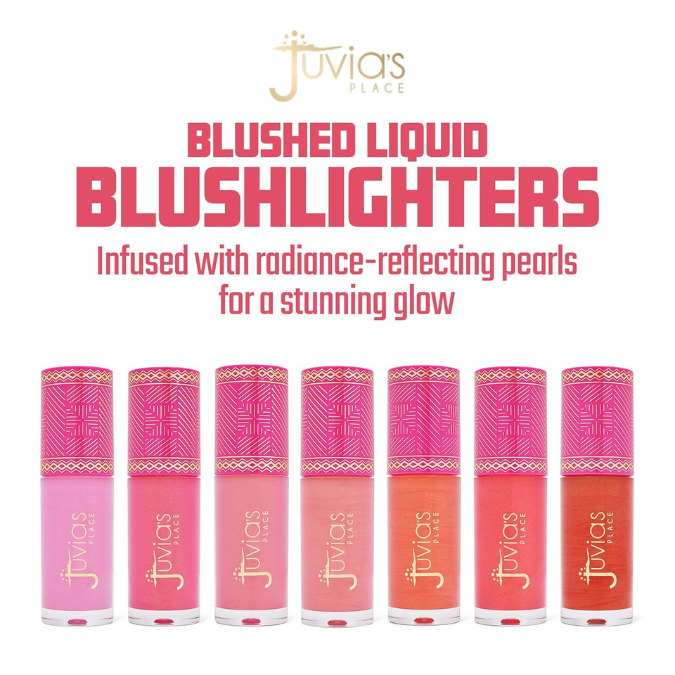 Juvia'S Place Blushed Liquid Blushlighter Blush Lily Glow - Liquid Blush For Cheeks With Luminous Glow, Long-Wearing, Buildable & Highly-Pigmented Makeup, Easy To Blend Blush